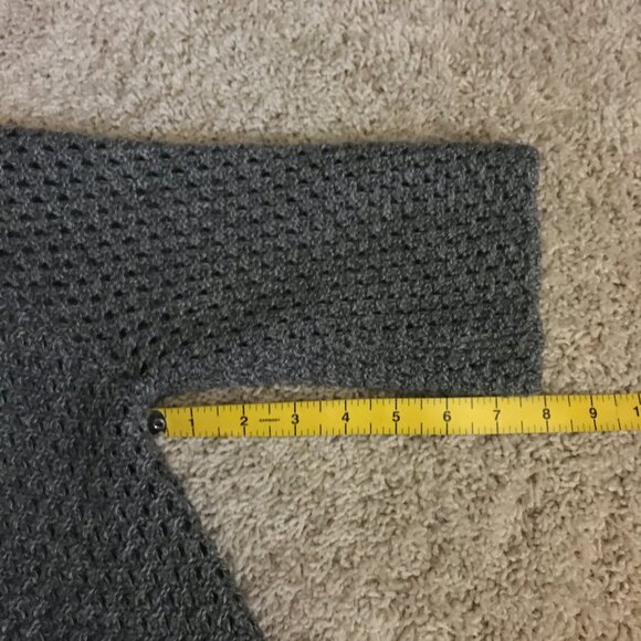 Sakura Wool Blend Buttoned High Collar Grey Knit Cardigan - Picture 16 of 16